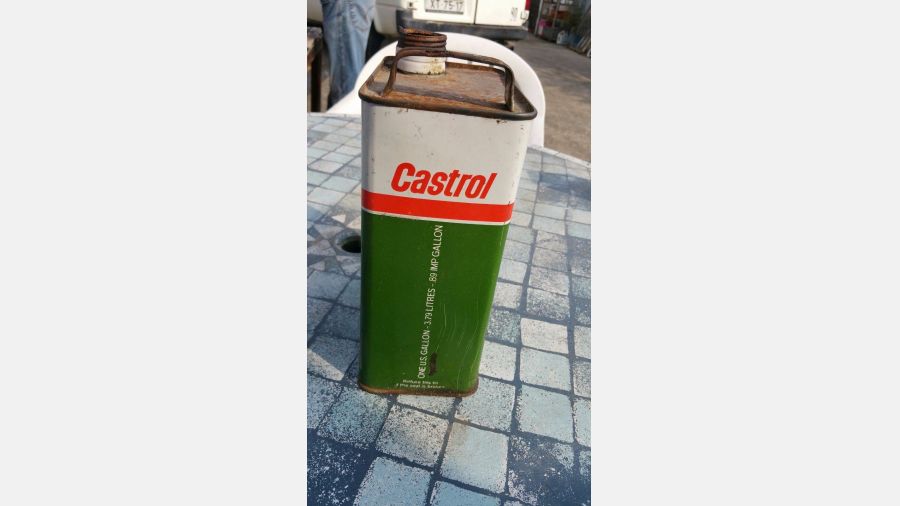 Vintage Rare Castrol Petroleum 3,79 Litre 1 Gallon Motor Oil Can Tin advertising